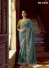Pankhudi By Kimora Pure Based Fancy Fabric Handwork Designer Saree